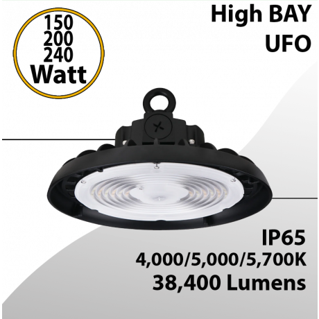 High Bay LED Lights 150-240W UFO W/Optional Plug-Play