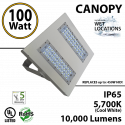 100W LED Canopy Light Ceiling Mount: 5500K 10000 Lm UL IP65