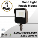 LED Flood Light Knucle Mount 27W-15W 3850Lm 3000K 4000K 5000K