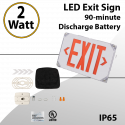 Wet Locations Exit Sign 90Min Battery Included IP65 Single/Double Face