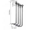 Steel Straight Square Light Pole Anchor bolts Dimensions