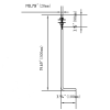 Steel Straight Square Light Pole Anchor bolts Dimensions